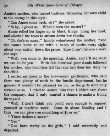 Tenth section clipping of The White Slave Girls of Chicago microfilm.